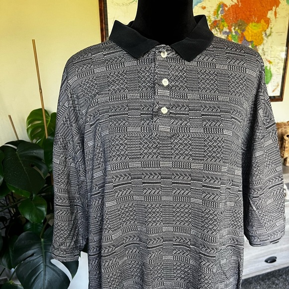 Enro L Uomo Other - Stylish Black Patterned Polo Shirt